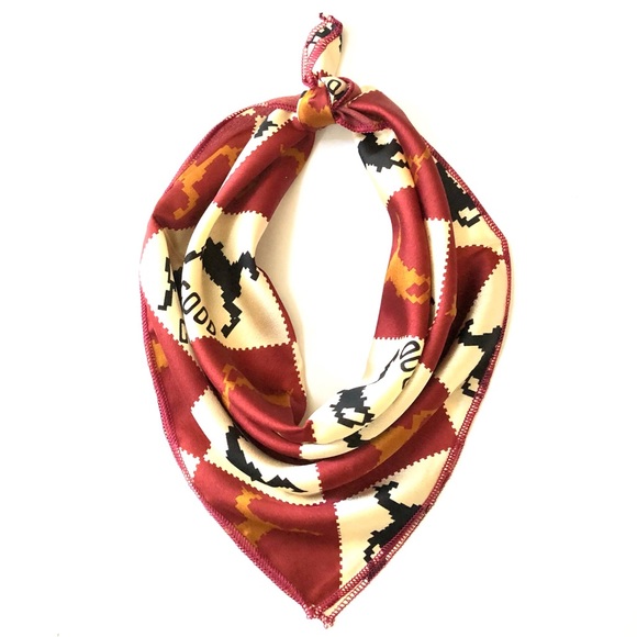 🐴 Horse Equestrian Checked Satin Scarf - Picture 4 of 6